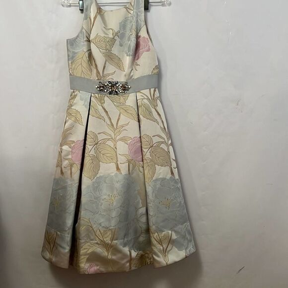 ELIZA J FLORAL JACQUARD FIT & FLARE NWT DRESS‎ SIZE 6 - Picture 4 of 10